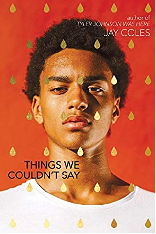 Book Cover showing a young Black teenager against a red background.