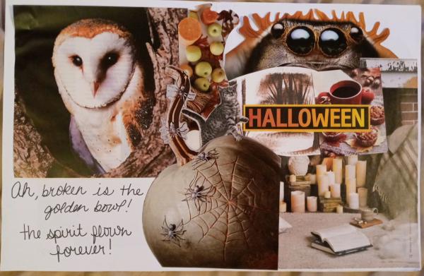 journal page with owl 